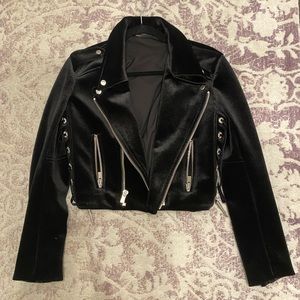 The Kooples velvet biker jacket